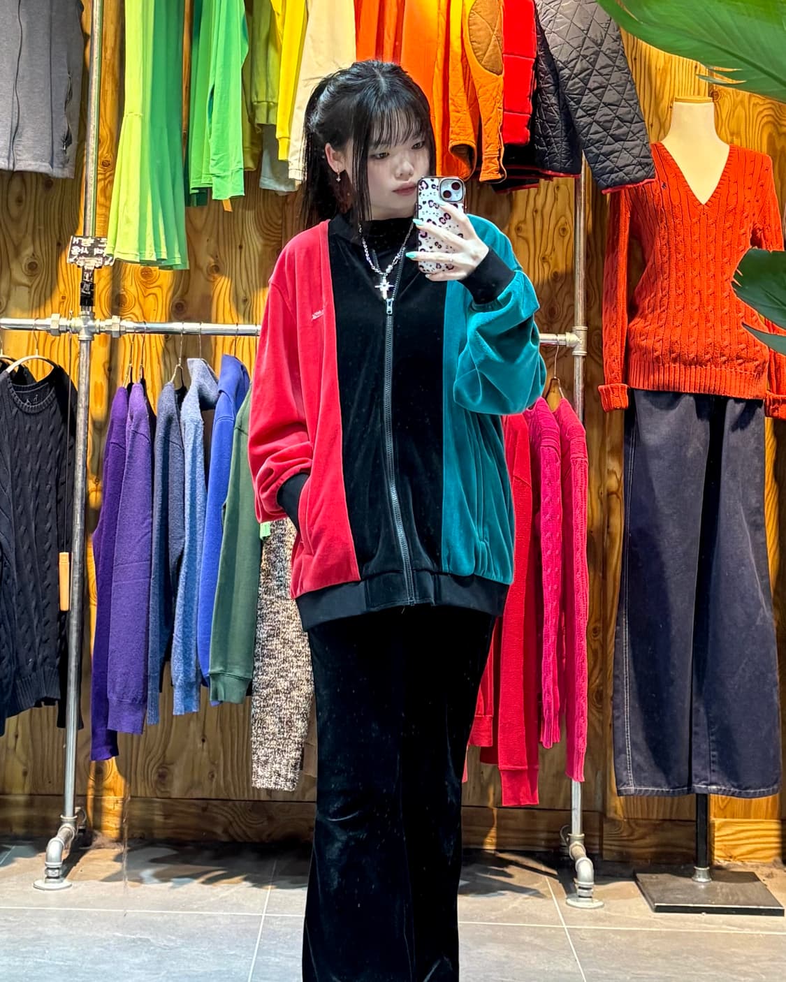 L SUPREME 슈프림 컬러 믹스 벨벳 트랙탑 상품이미지1