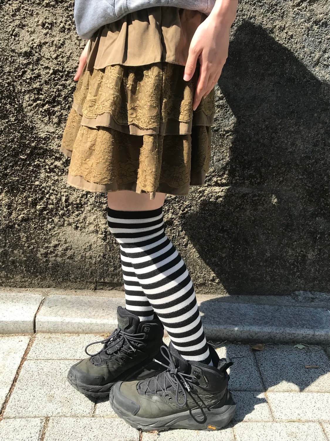 vintage brown lace skirt 상품이미지8