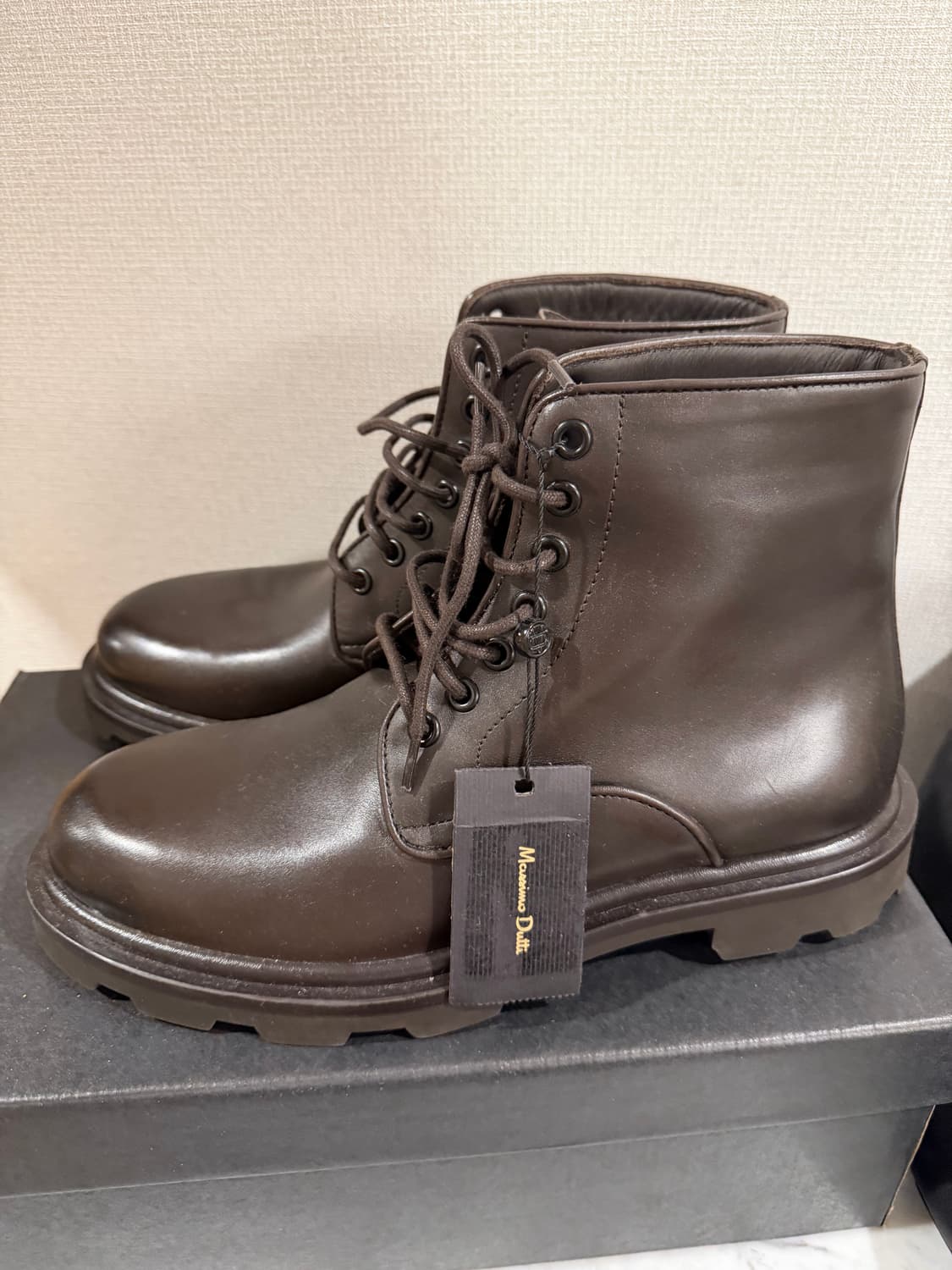 마시모두띠 남성 브라운 레이스업부츠 상품이미지1