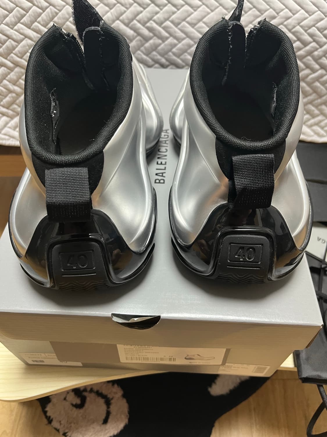 [40] 발렌시아가 바스켓볼 스니커즈 실버 상품이미지7