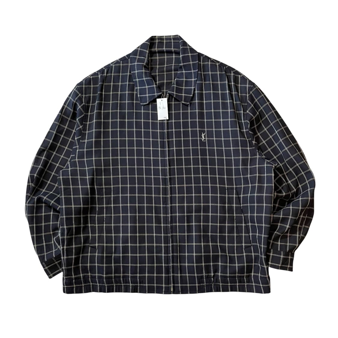 입생로랑 체크 블루종 상품이미지1