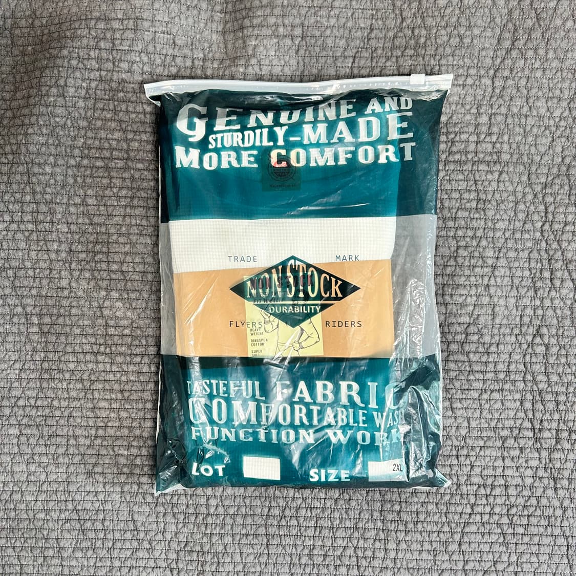 [새상품] 브론슨 와플 코튼 긴팔티 화이트 2XL 상품이미지3