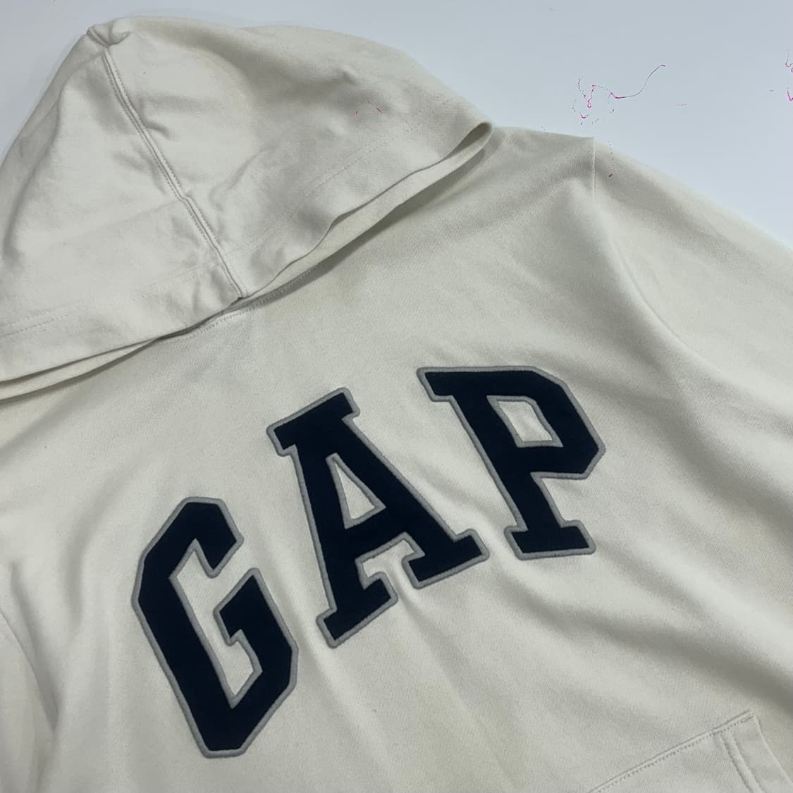 GAP 갭 네이비로고 아이보리 후드티  상품이미지5