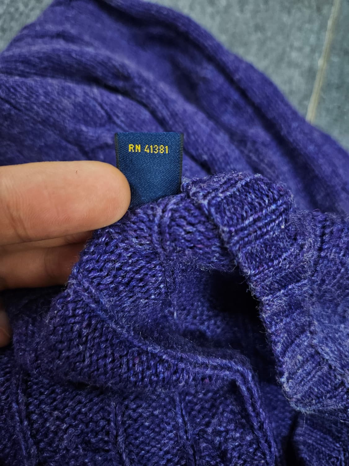 폴로 랄프로렌 실크 케이블 라운드 니트 급처 상품이미지5