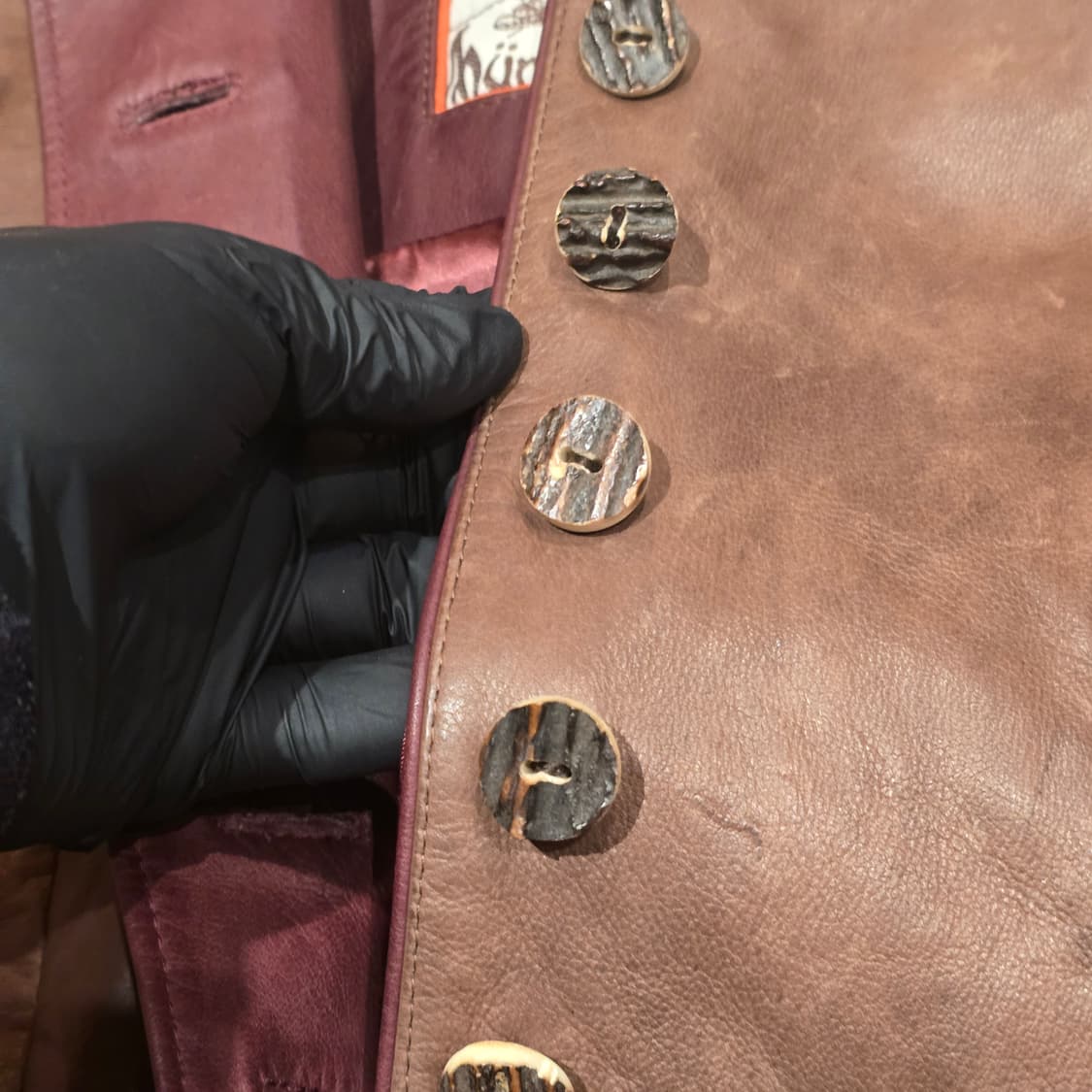 70S 독일 뮌헨 빈티지 노카라 크롭 가죽 자켓 상품이미지5