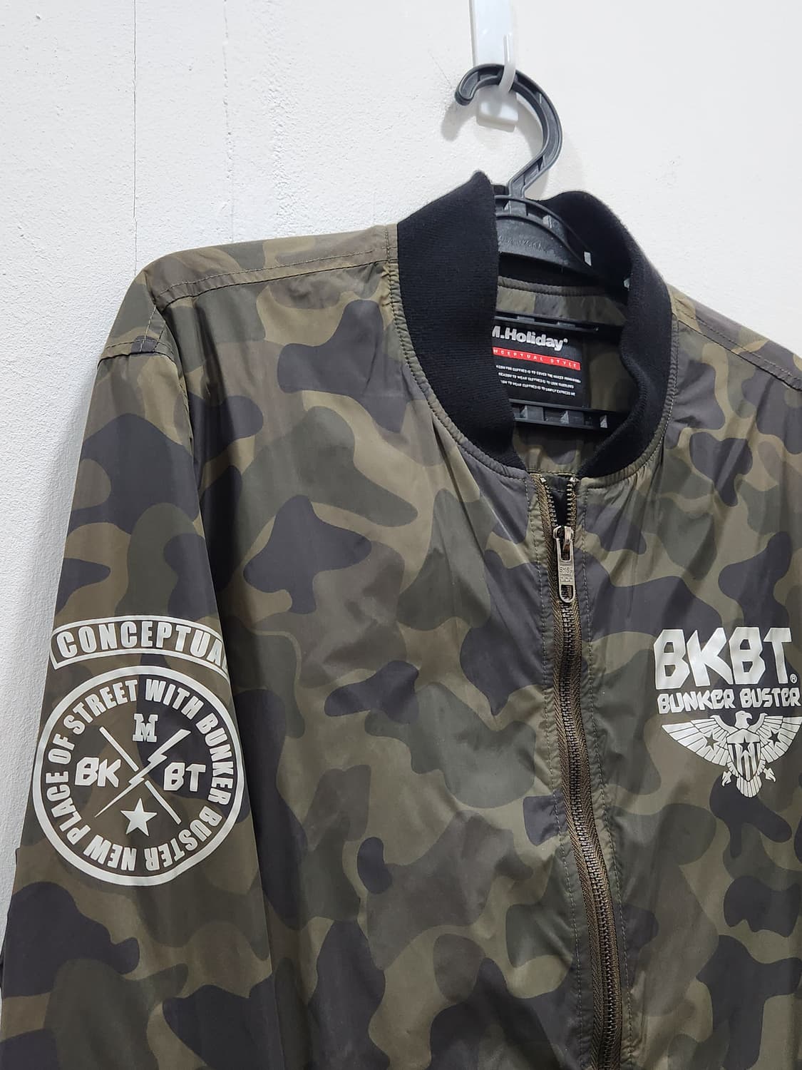 [100] BKBT M.Holiday 카모 밀리터리 봄버 바람막이 상품이미지3