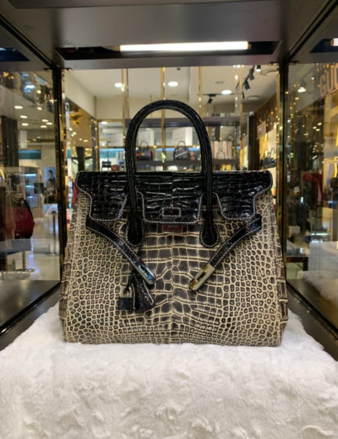 호미가 악어가죽 켈리 36백 은장 토트백 상품이미지1