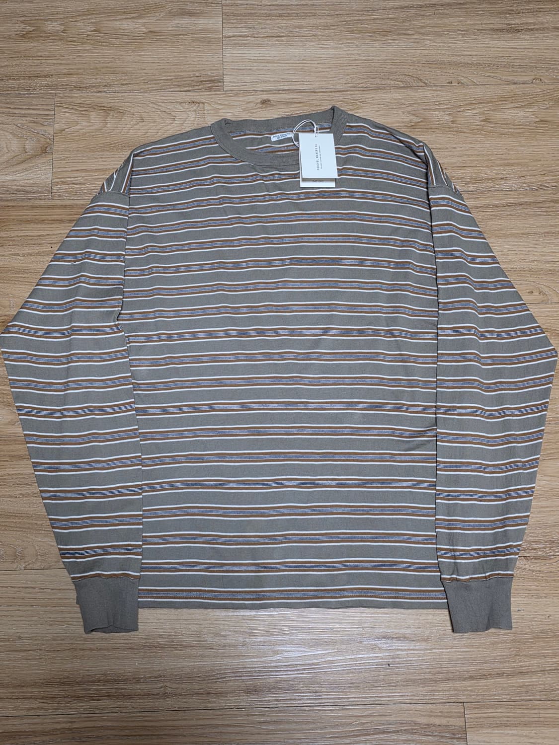 42size택포15만)25fw피그벨 보더 L/S 타우페 베이지 상품이미지1