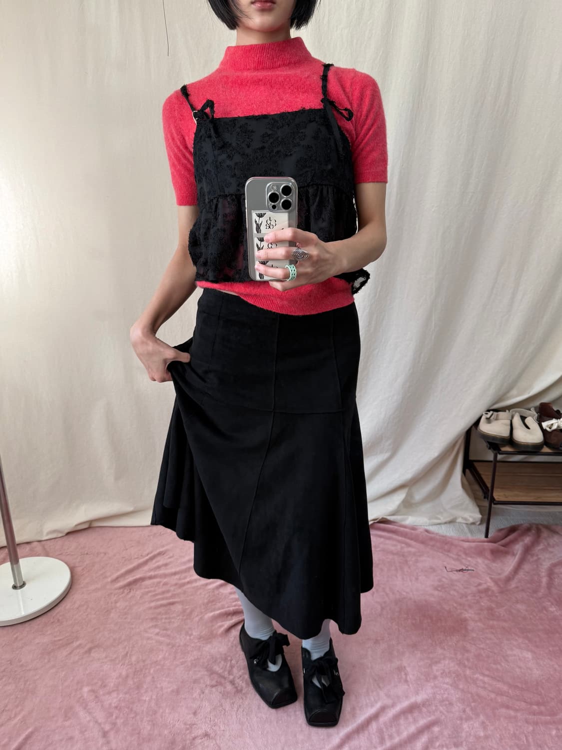 Lacienega 반팔 니트탑 상품이미지2