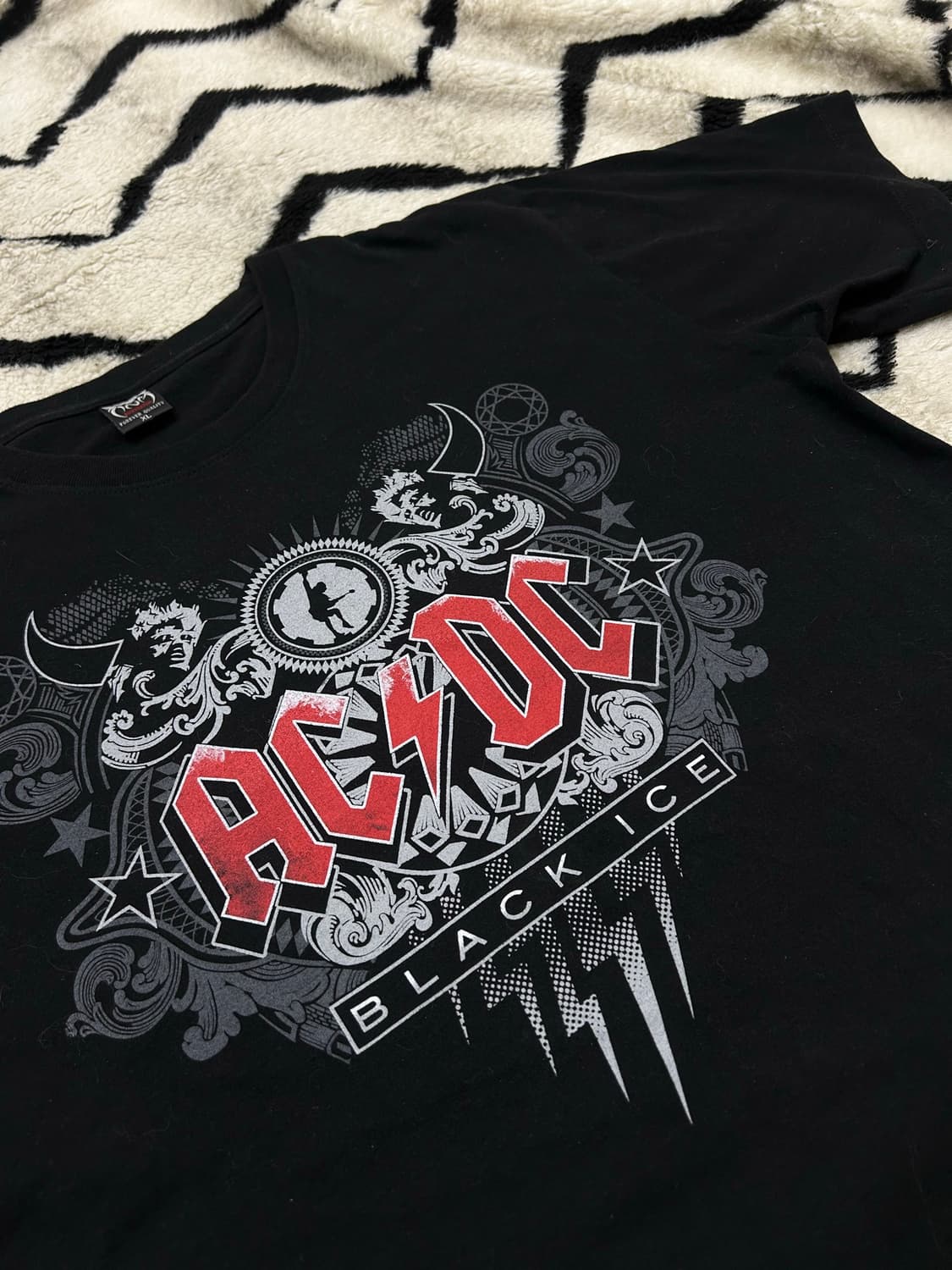 [XL]AC/DC 락 반팔 티/블랙 상품이미지1
