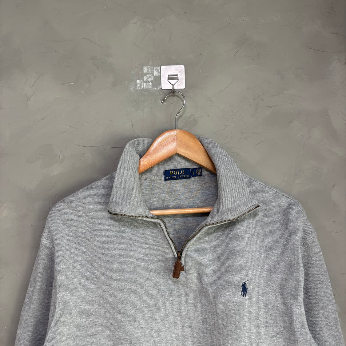 폴로 랄프로렌 니트 반집업 그레이 상품이미지2