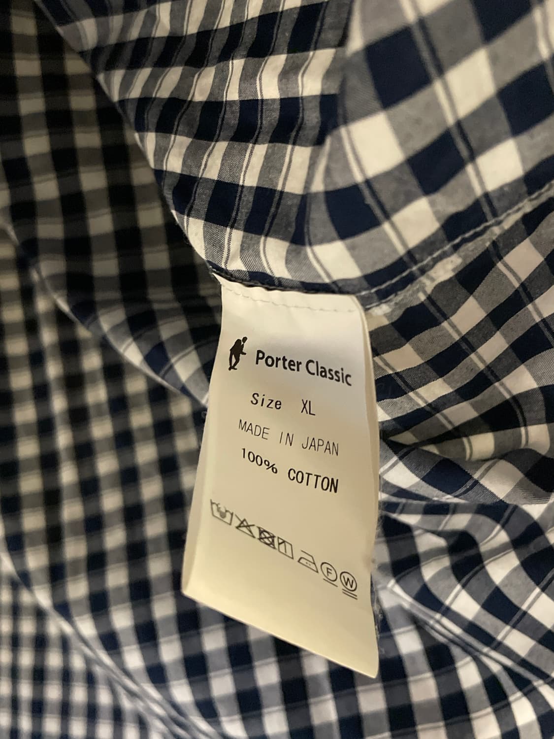 포터클래식 롤업 깅엄체크 셔츠 xl 상품이미지2