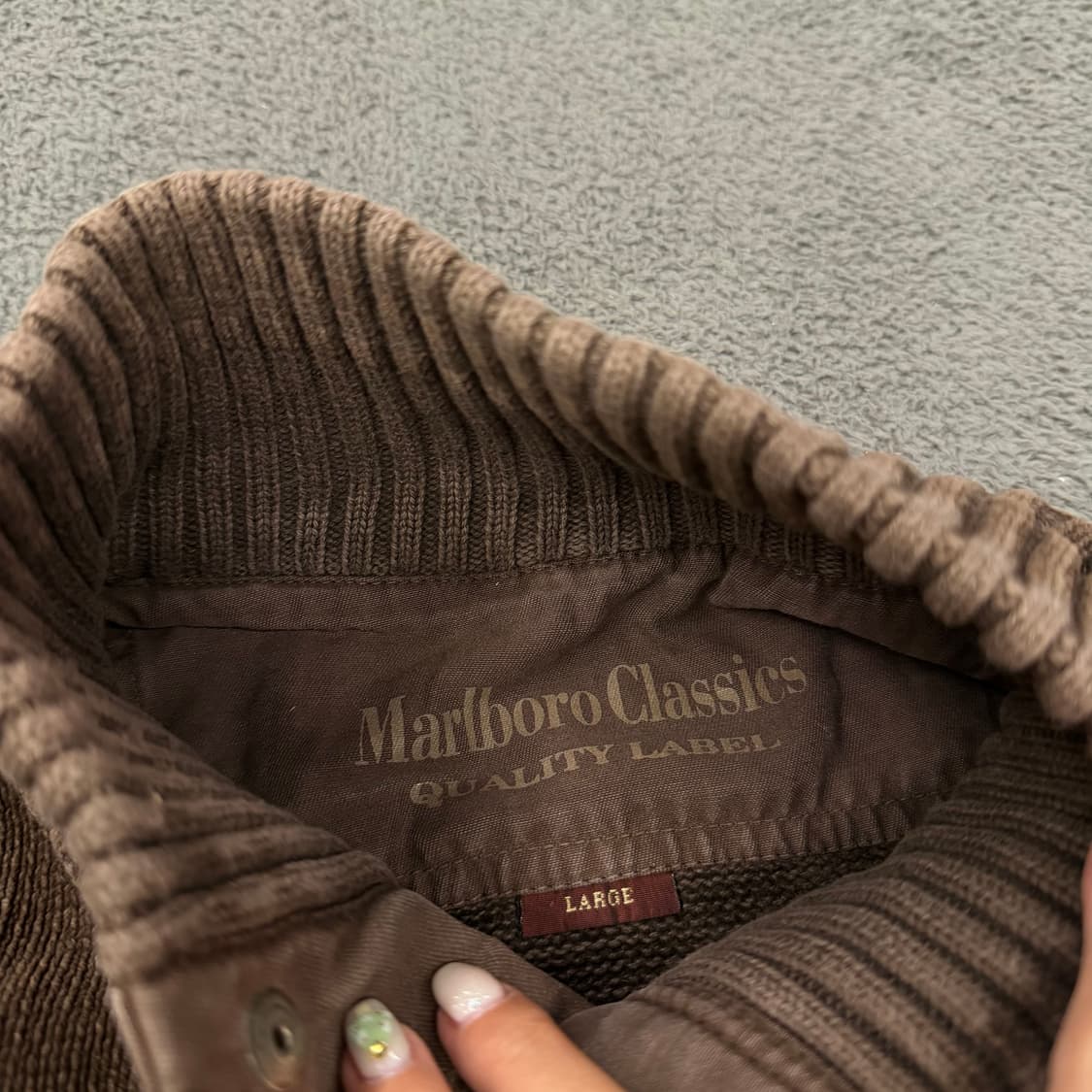 [ 정품/L ] 말보로 클래식 빈티지 하프집업 코듀로이 긴팔 니트 상품이미지5