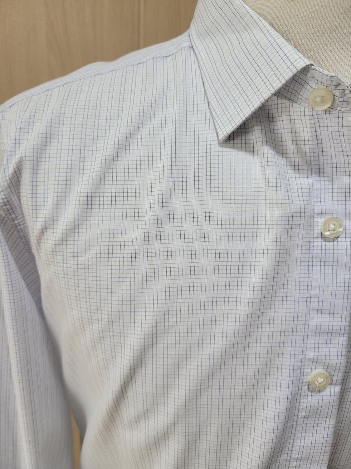 스파오포맨 SPAO for men 슬림핏 셔츠 105 스카이블루 상품이미지3