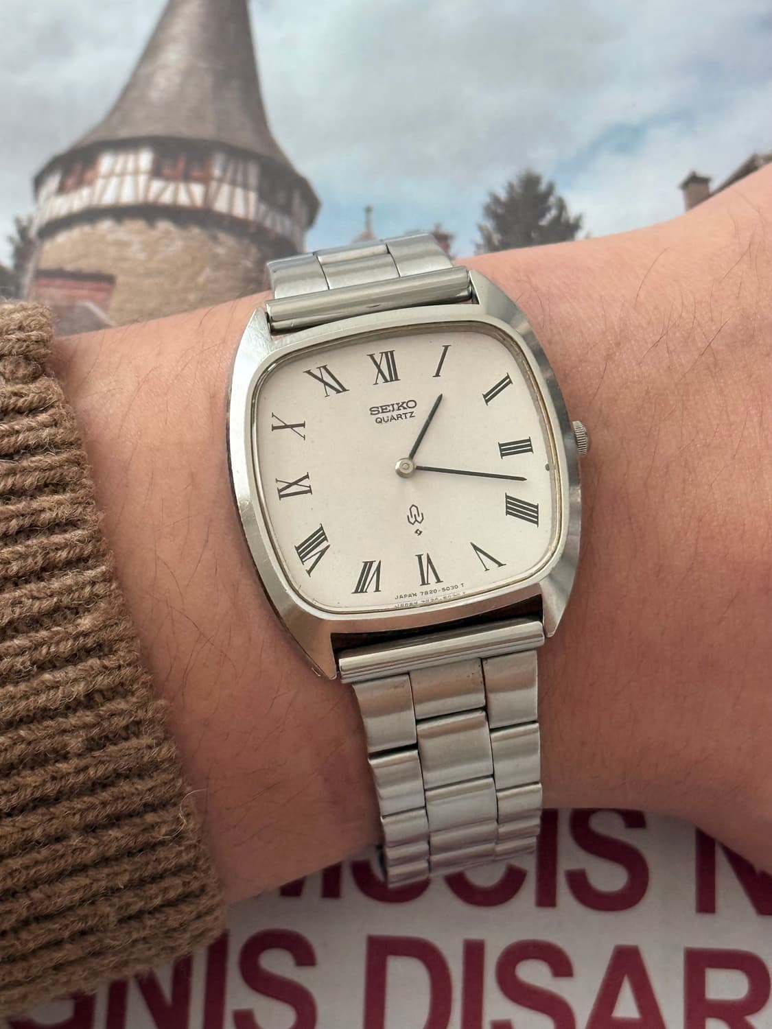 Seiko 세이코 쿼츠 스퀘어 로만 인덱스 1987 상품이미지8