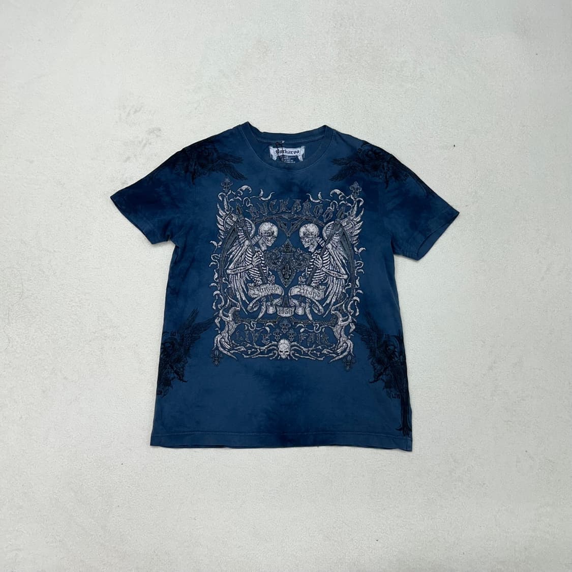 Buckaroo indigo blue skull T-shirts 상품이미지4