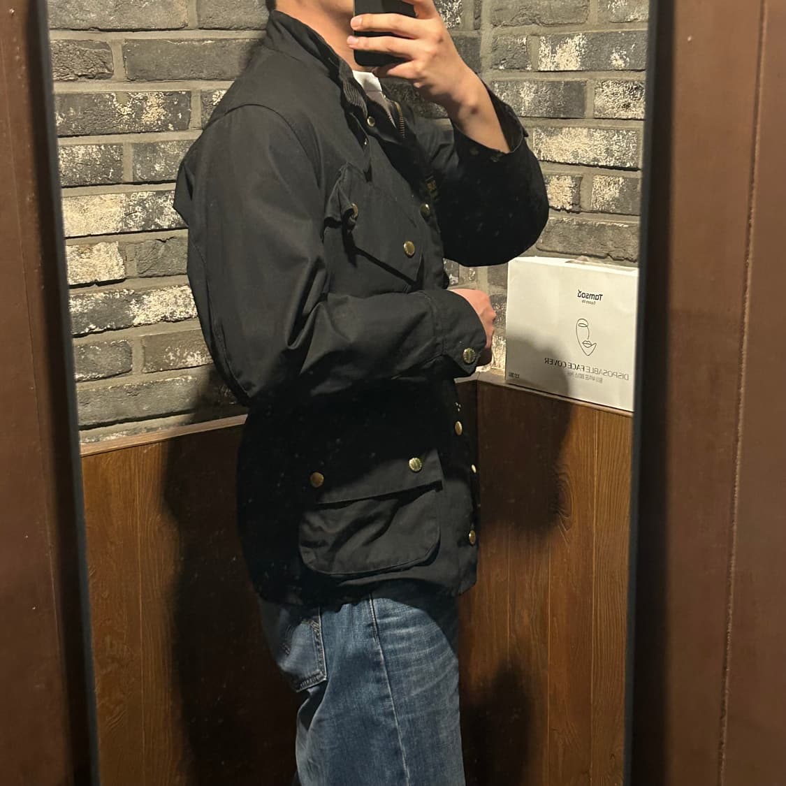M) 바버 인터내셔널 블랙 왁스 자켓 정품 상품이미지8