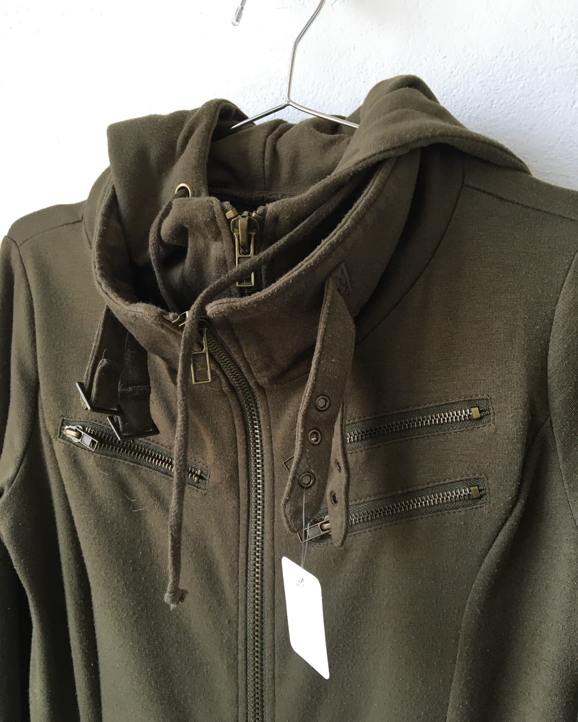 Belted high neck hood zip up 상품이미지4