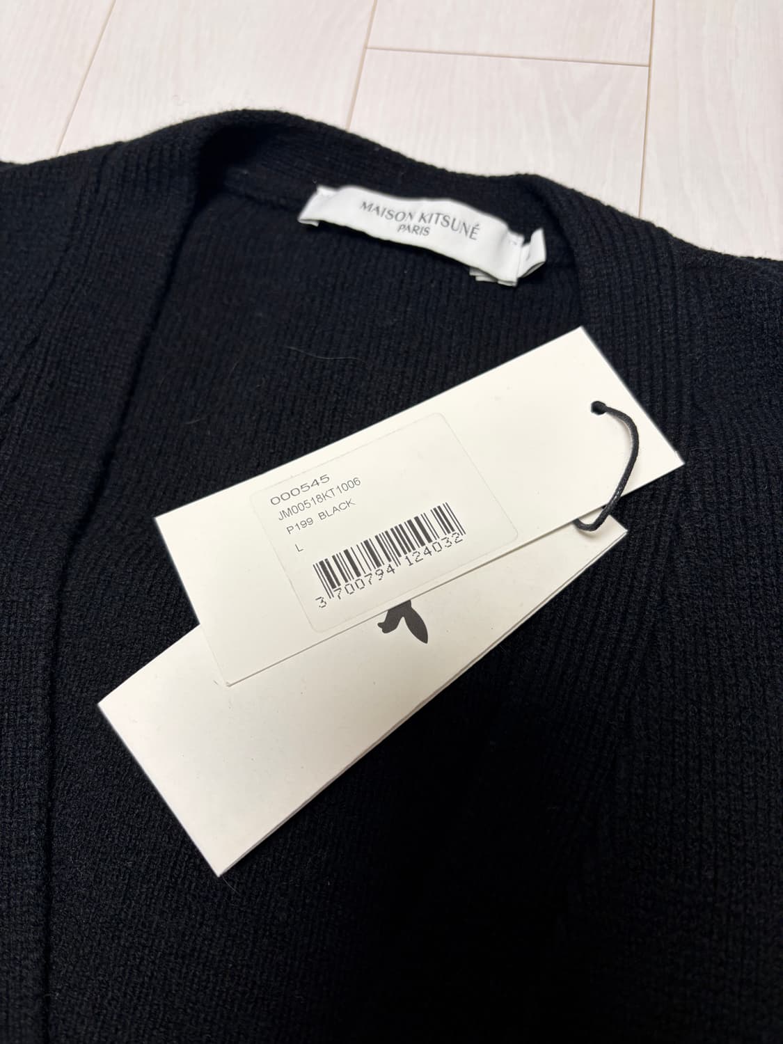 메종키츠네 / 릴렉스핏 블랙 가디건 / L 상품이미지5