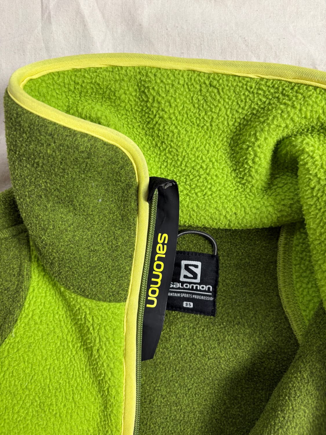 Salomon 살로몬 라임그린 플리스 자켓 95 상품이미지5