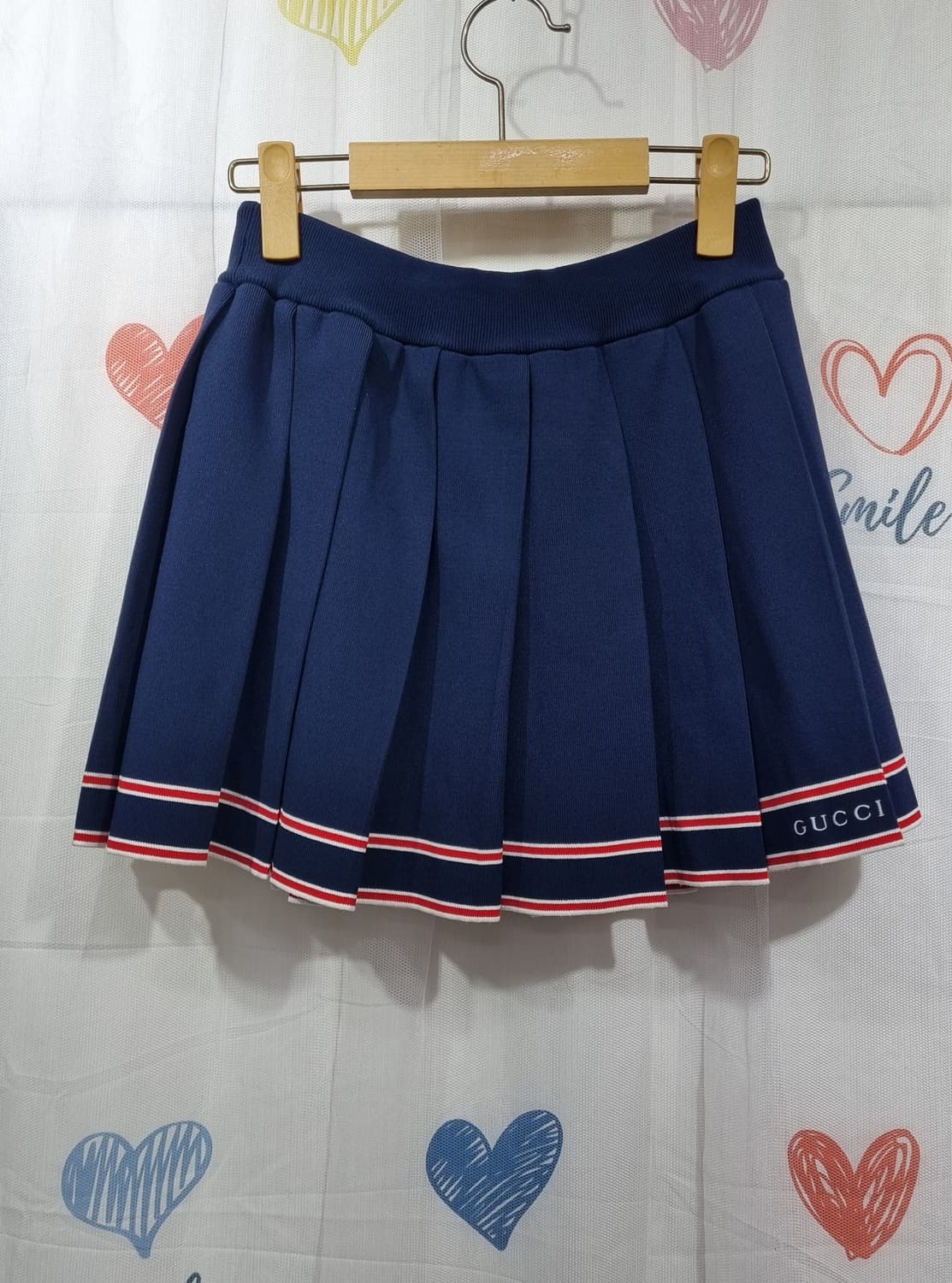 정품)  구찌  트리밍 플리츠 스커트 상품이미지1