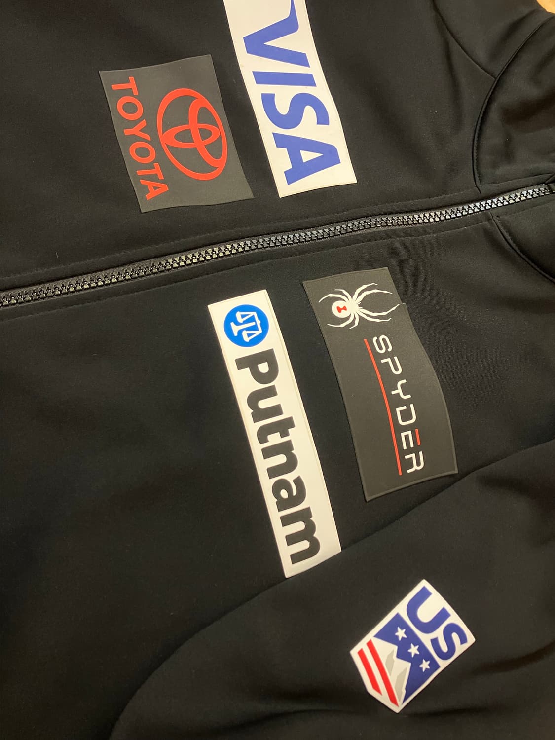 스파이더 US 스키팀 플리스 레플리카 트랙탑 집업 블랙 XL #csz25 상품이미지4