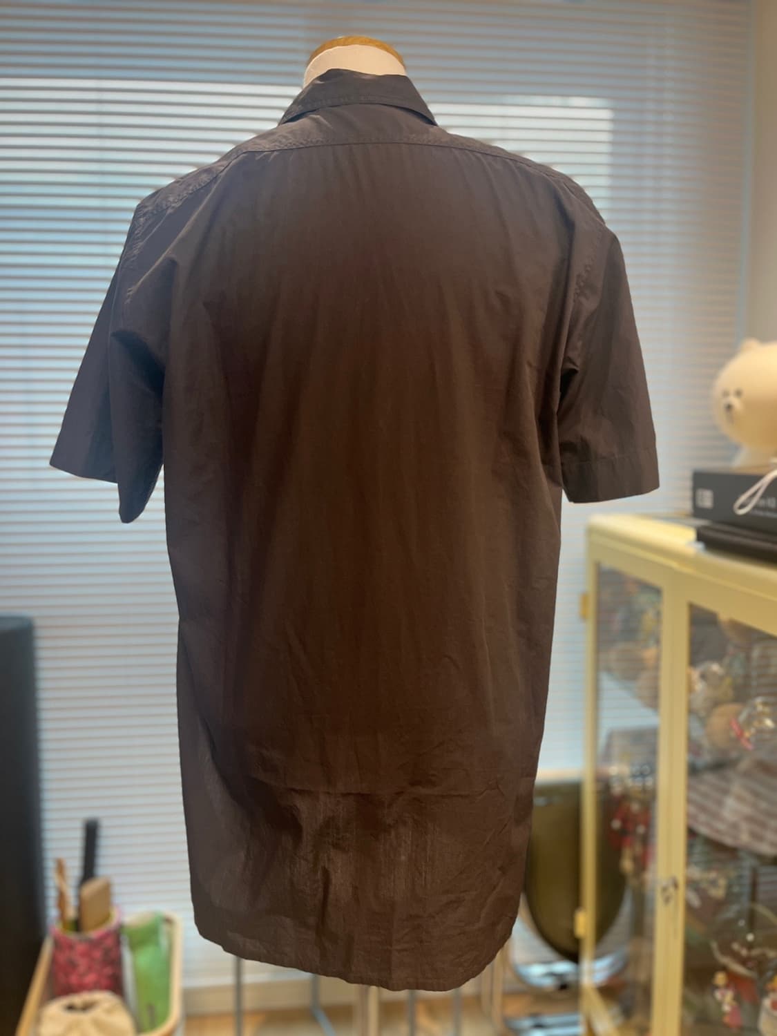 스텔라매카트니 그레이 오픈카라 비즈 장식 셔츠 38 상품이미지6