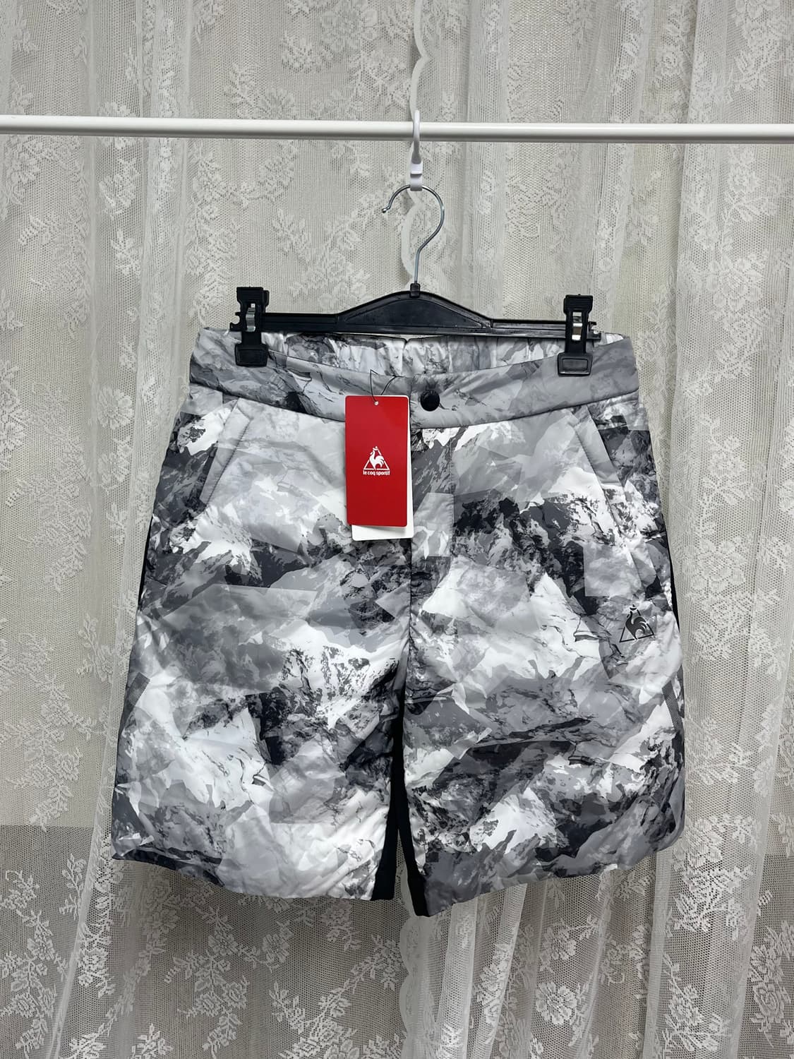 M) 새상품 르꼬끄 기모 패딩 반바지 그레이 상품이미지1