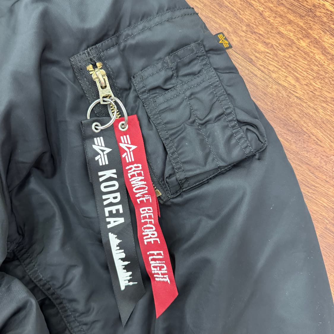 2XL 알파인더스트리 레귤러핏 블랙 MA-1 항공점퍼 자켓  상품이미지3