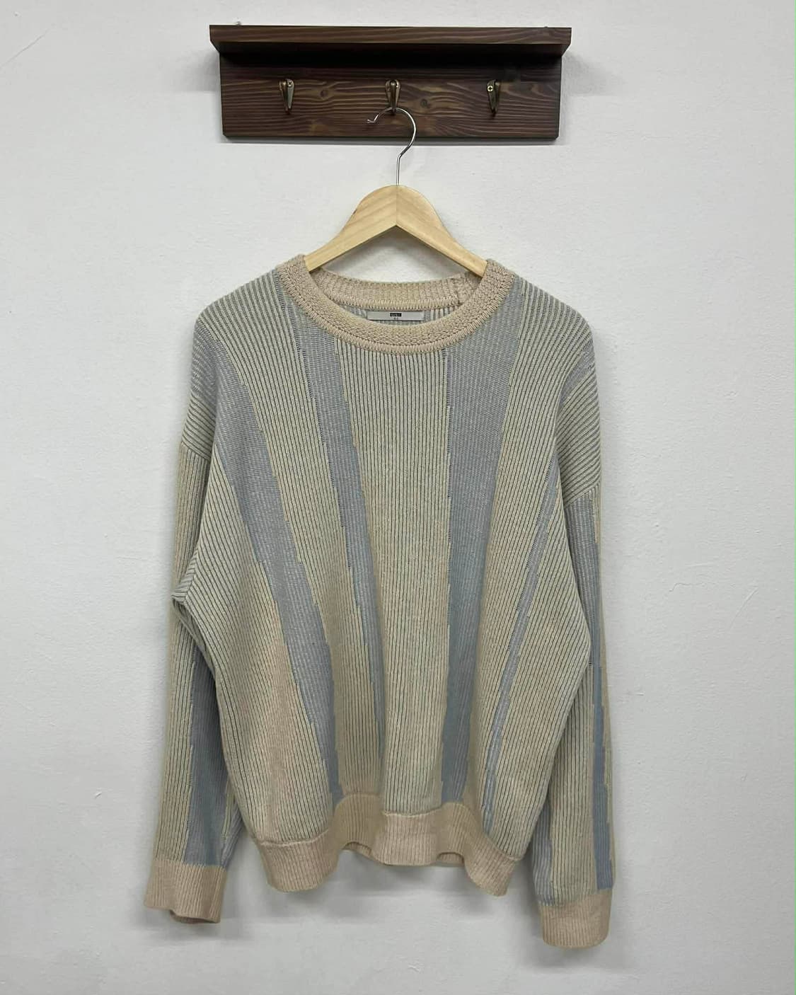 [100] 시스템 한섬 24년 신형 스트라이프 울 니트 상품이미지1