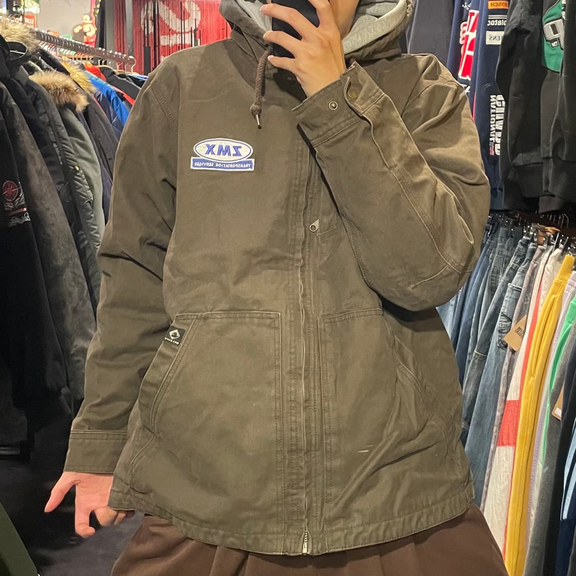 [IM] VTG 빈티지 브라운 후드워크자켓  상품이미지3