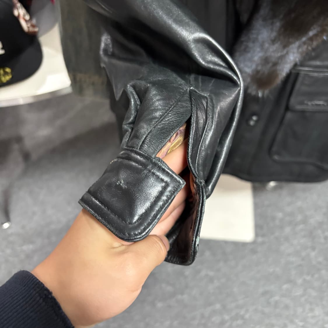 Best win 빈티지 쉽스킨 양가죽 밍크퍼 레더자켓 상품이미지6