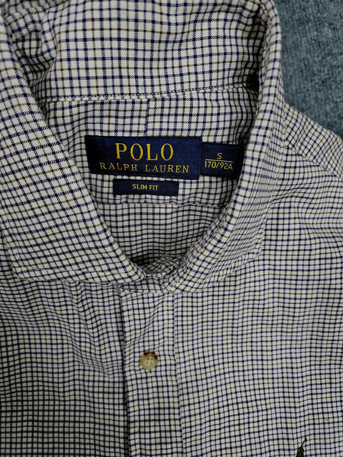 폴로 랄프로렌 슬림핏 체크 셔츠(급처) 상품이미지3