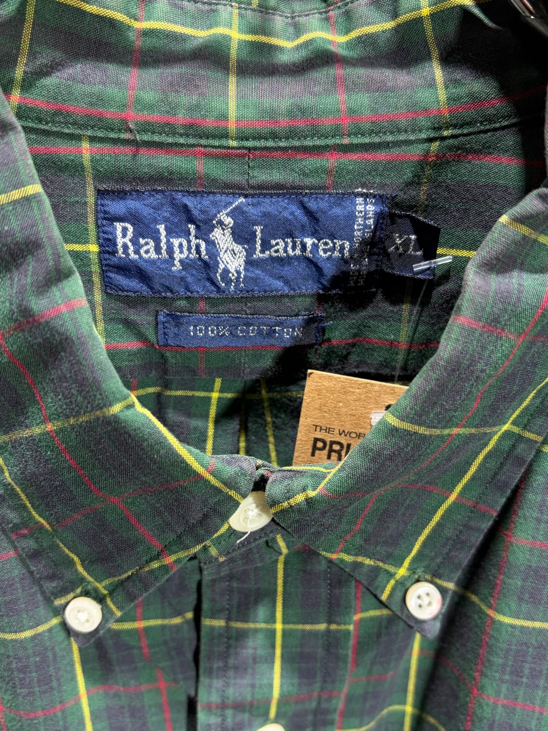 XL 폴로랄프로렌 그린포니 원포켓 체크패턴 코튼 셔츠 상품이미지5