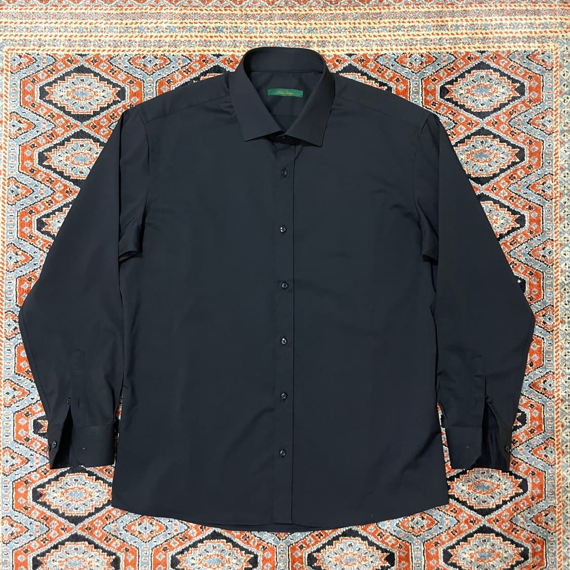 VTG 블랙 드레스셔츠 와이셔츠 남성L 상품이미지1