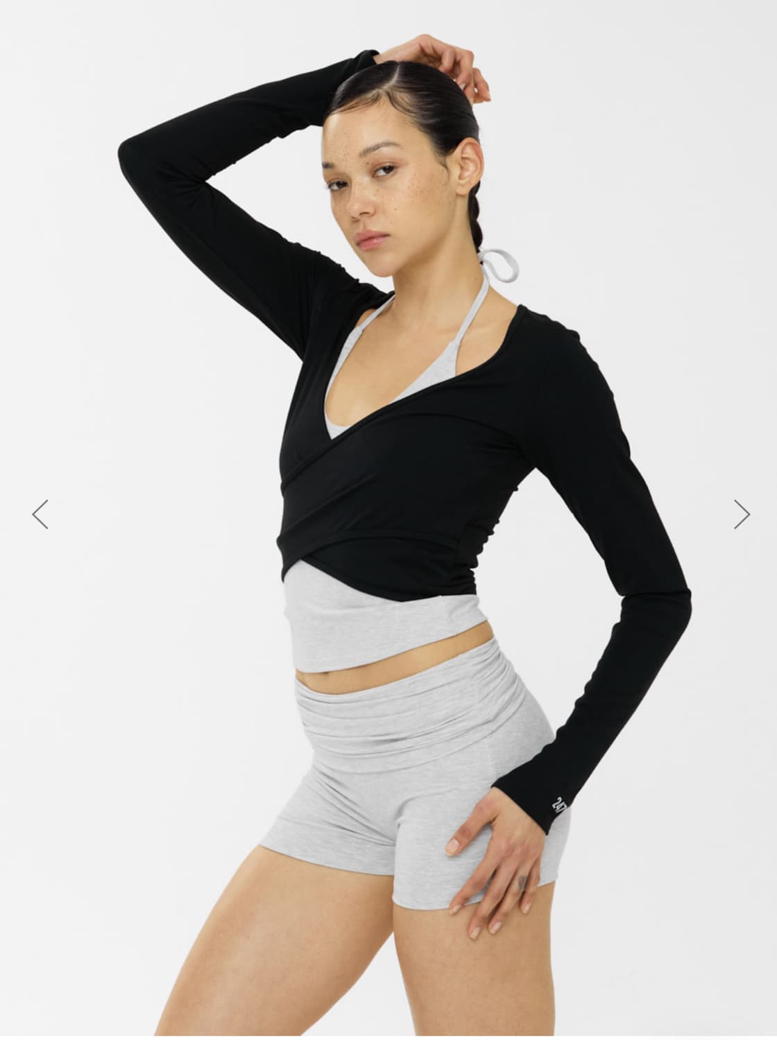 GLOWNY wrap long sleeve black 상품이미지2