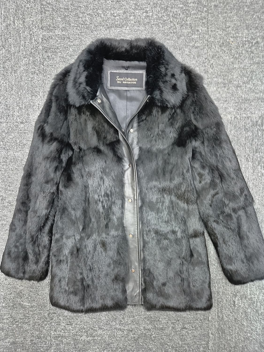 [M]<서울컬렉션>레빗퍼 블랙코트  상품이미지1