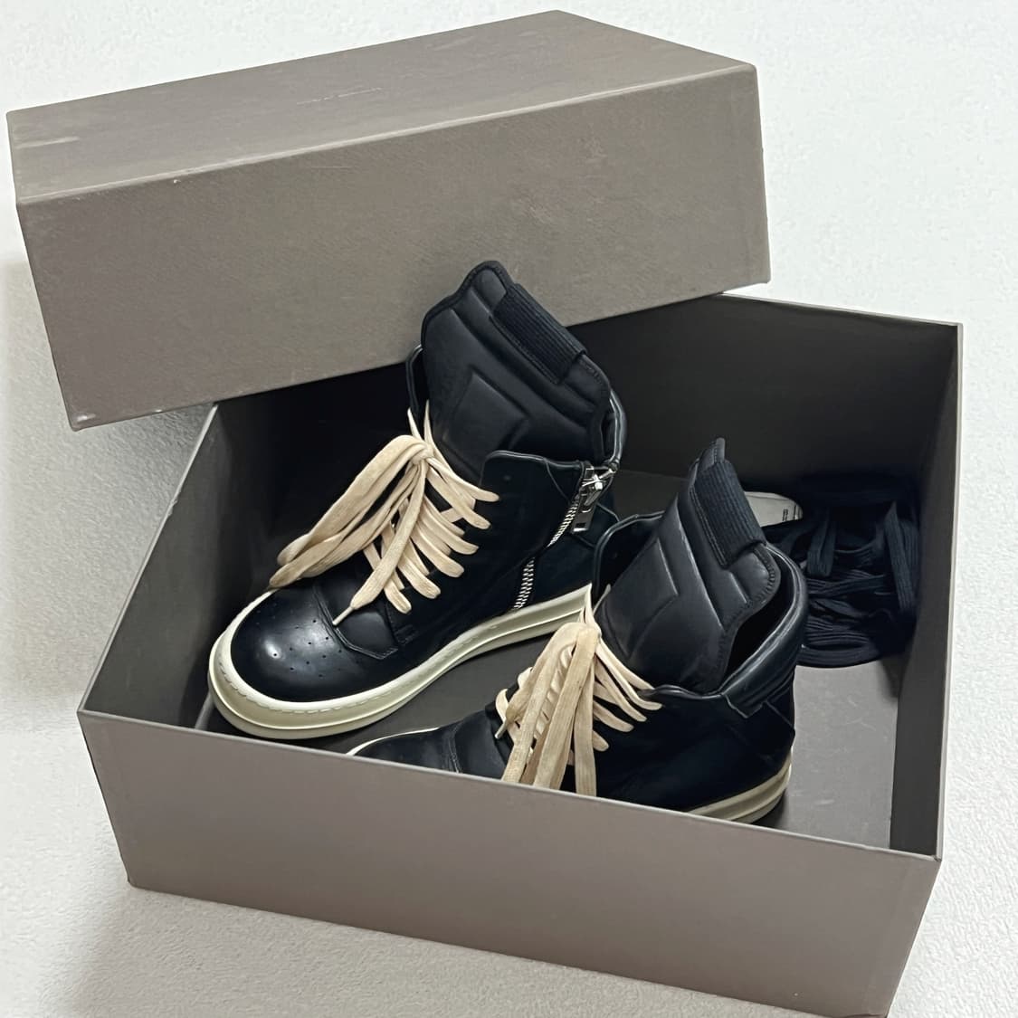 릭오웬스 15SS 지오바스켓 모노크롬 LPO 검검흰 상품이미지6