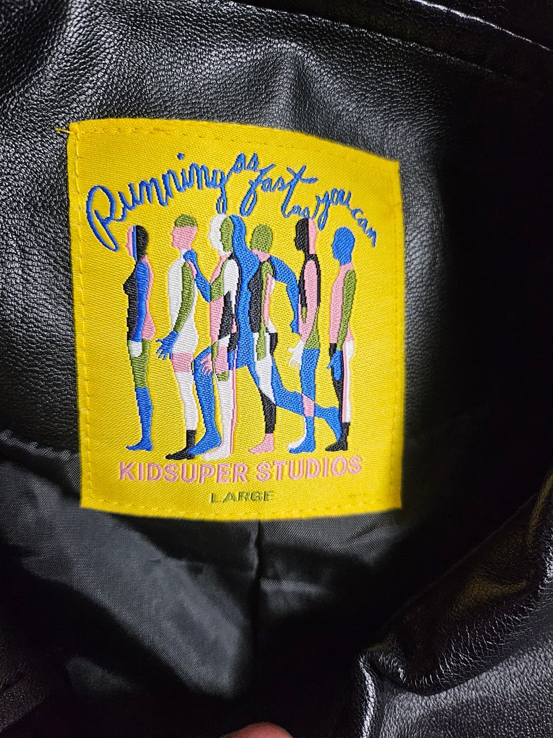 kidsuper 블루 스트릿 홀리건 페이크레더 상품이미지5