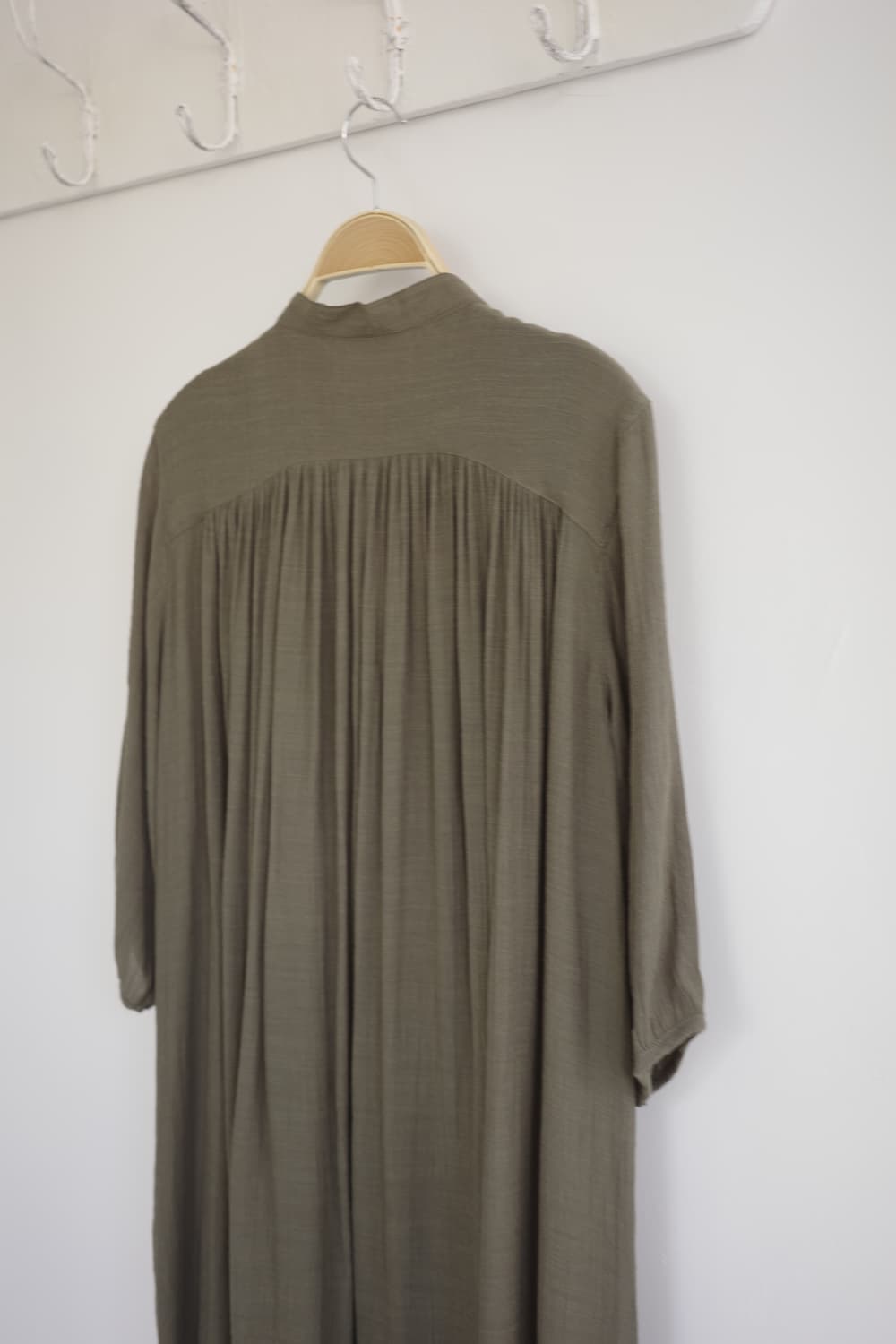 일본 빈티지 카키 셔츠형 원피스 상품이미지4