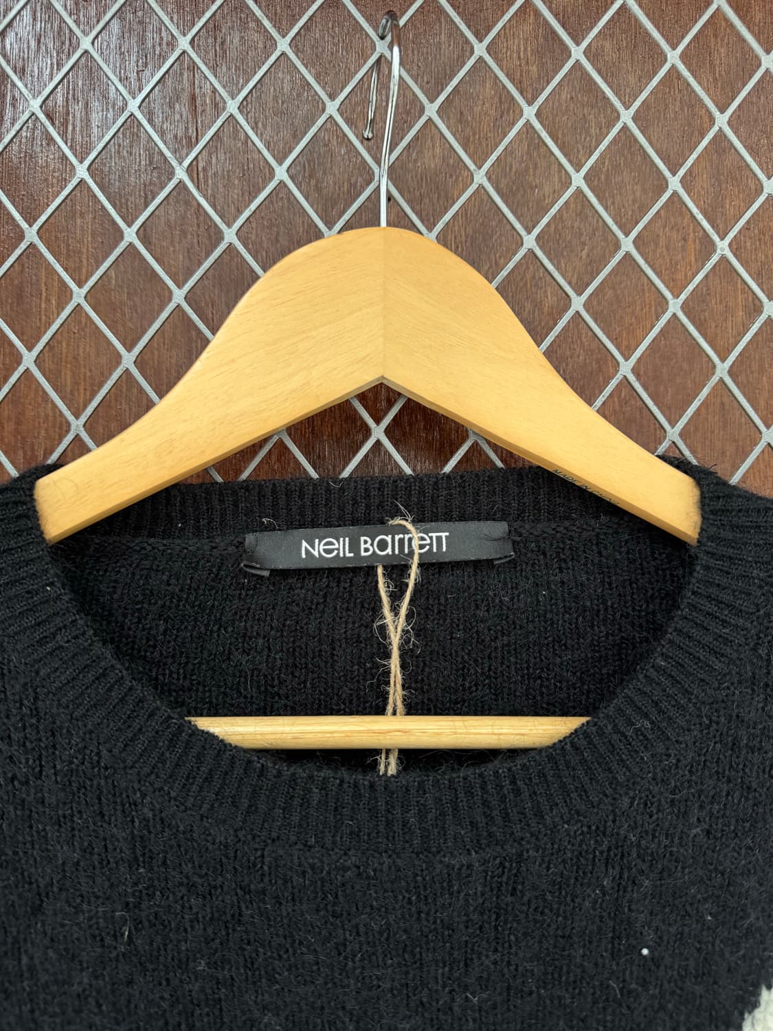 neil barrett 닐바렛 컬러블록 배색 모헤어 니트 xs 상품이미지2