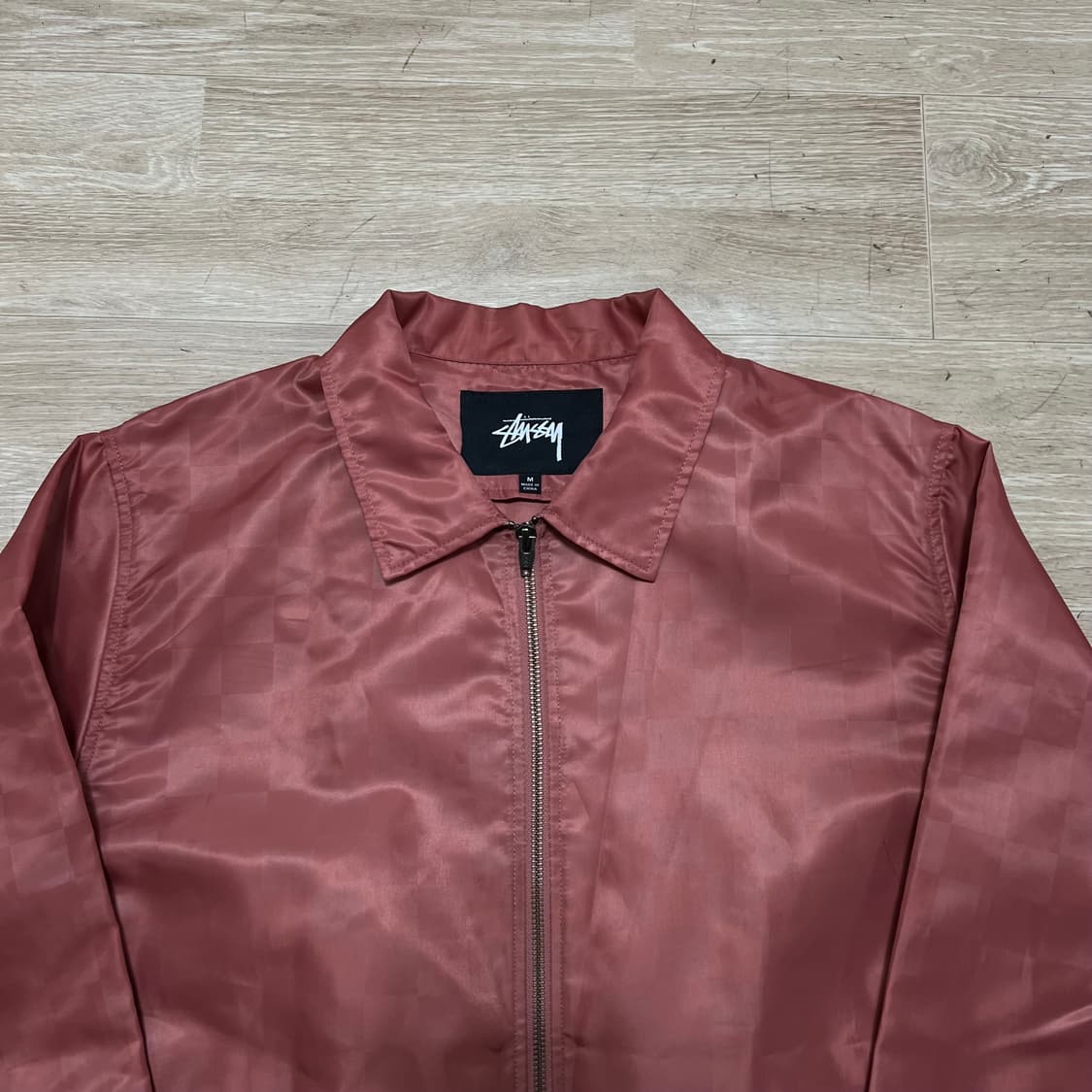 스투시 인터내셔널 백로고 체크 코치자켓 [톤다운 핑크/로즈] L/100 상품이미지2