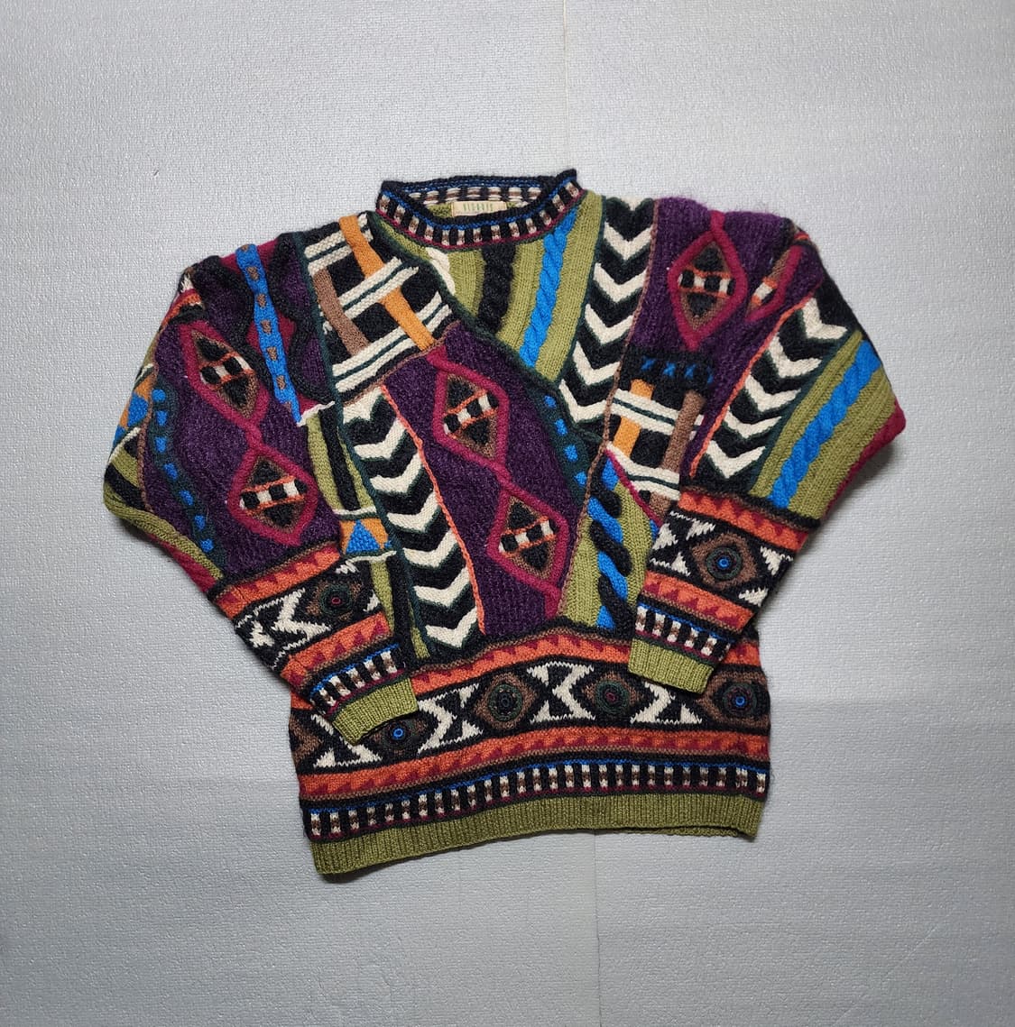 빈티지 VIS A VIS 비자비 패턴 니트 스웨터 상품이미지1