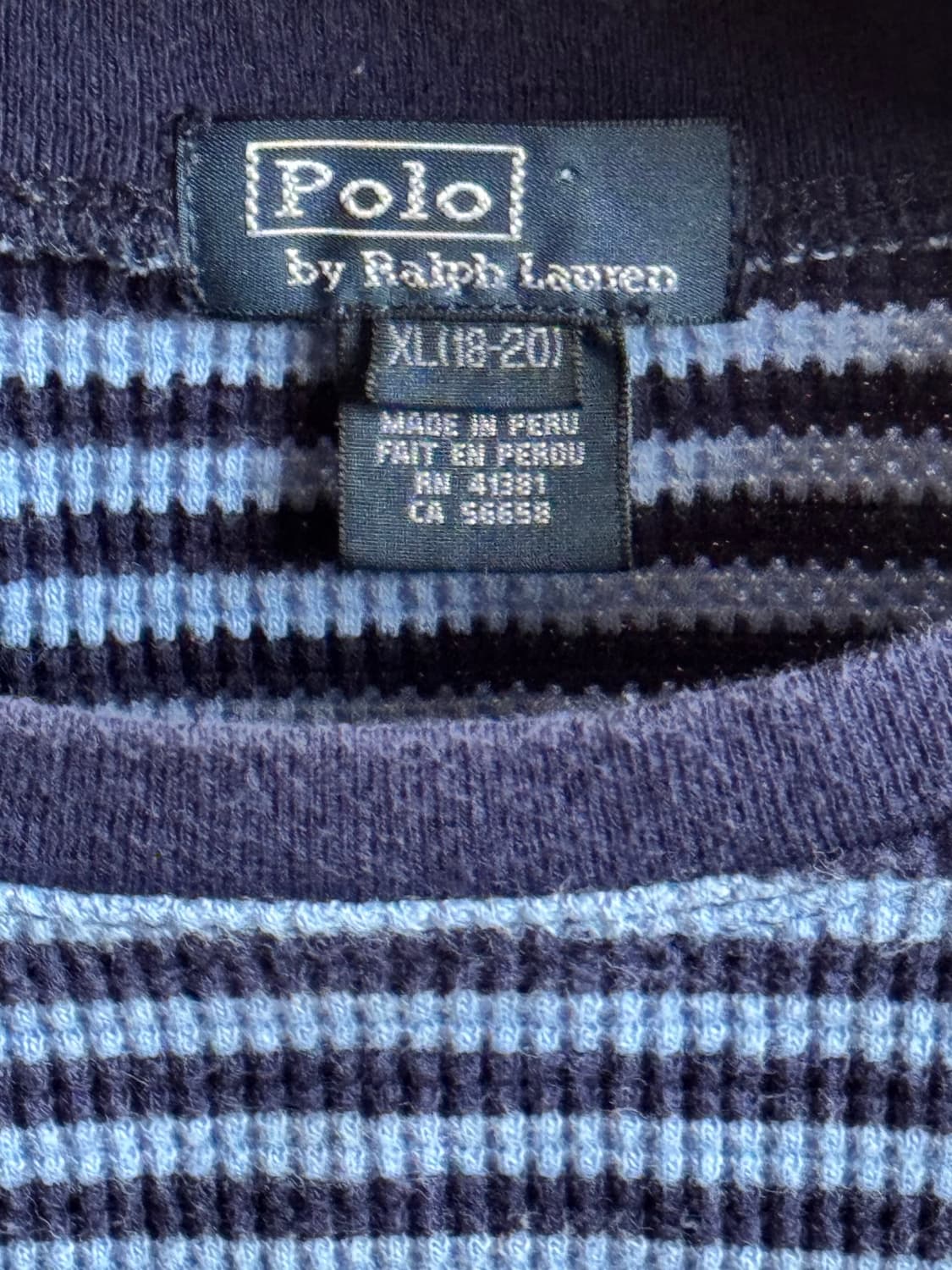 폴로 랄프로렌 스트라이프 와플 니트 맨투맨 상품이미지3