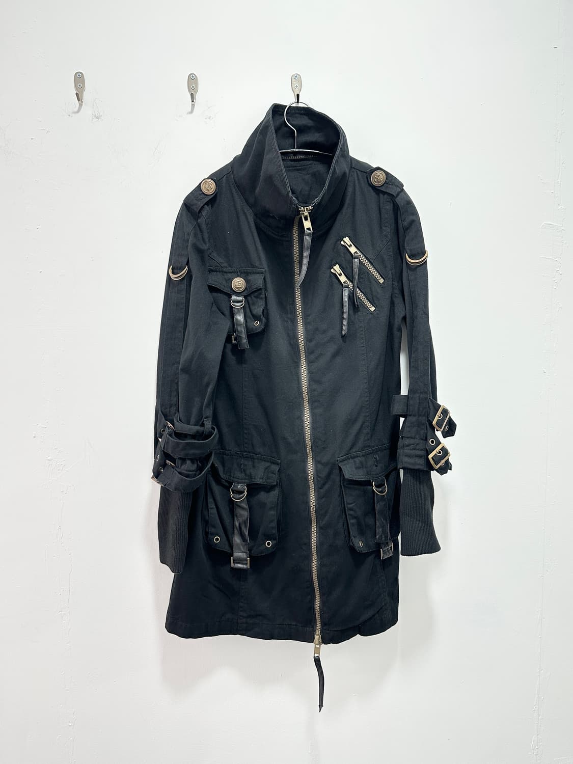 00s zipper leather detail 2way jacket 상품이미지4