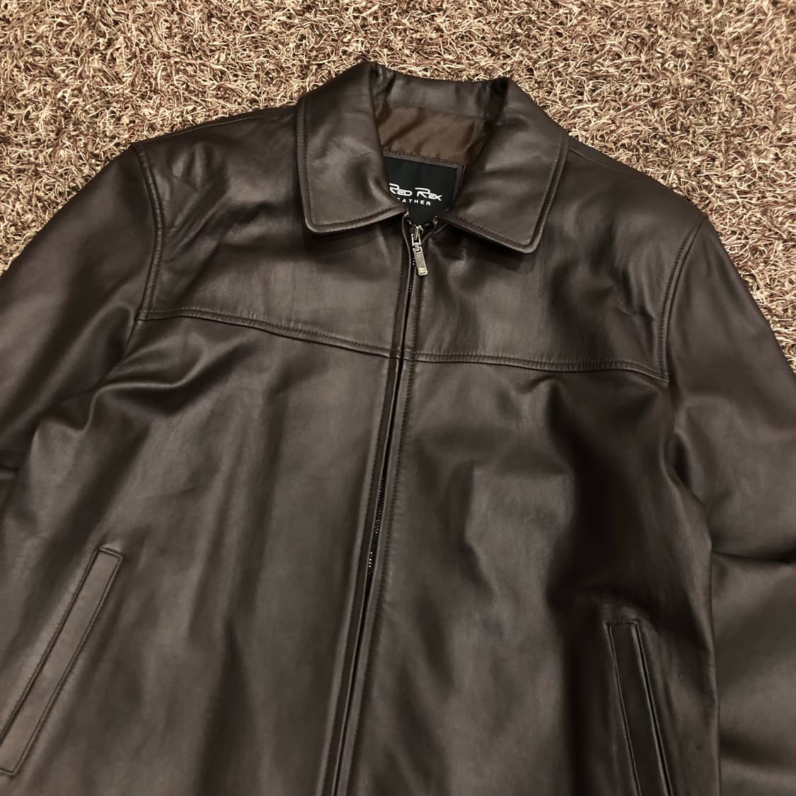 빈티지 양가죽 브라운 레더 가죽 자켓 상품이미지2