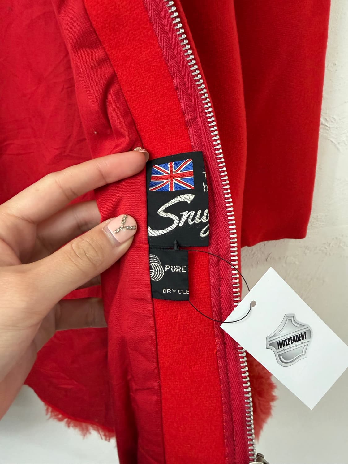 70s 영국 빈티지 퍼 트리밍 코트 상품이미지5