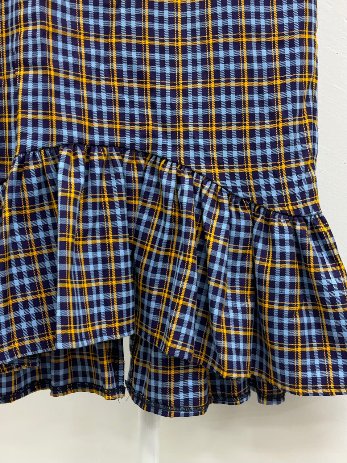 빈티지 체크 머메이드 미디 스커트 상품이미지5