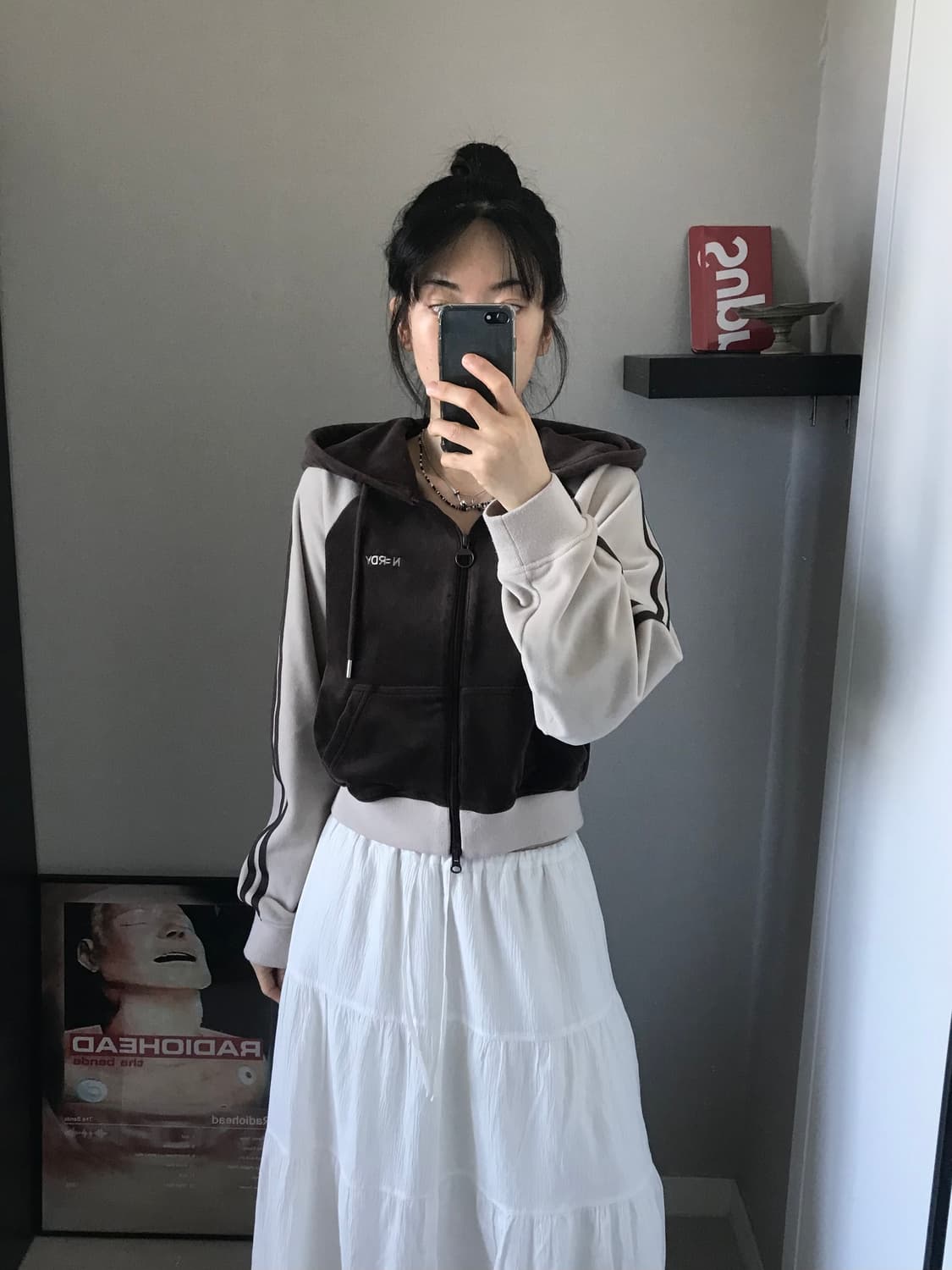 널디 스펠아웃 벨벳 나그랑 투웨이 후드집업 상품이미지2