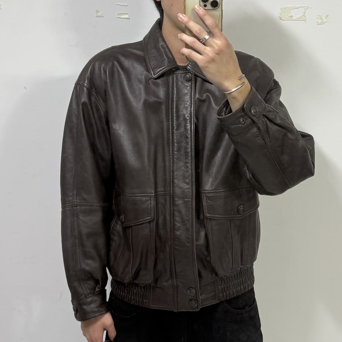 소르젠떼 브라운 레더자켓 상품이미지3